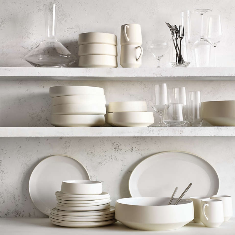 Pasta Bowl Shallow Depth Matte Porcelain Soup Bowl Aesthetic