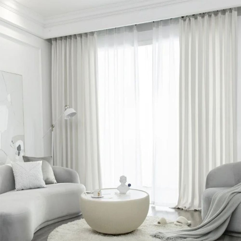 Pearl White Velvet Curtains Grommet Top Lustrous Drapes