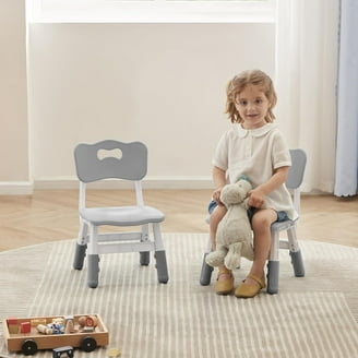 Pink Kids Chairs Set of Two with White Eiffel Base supports