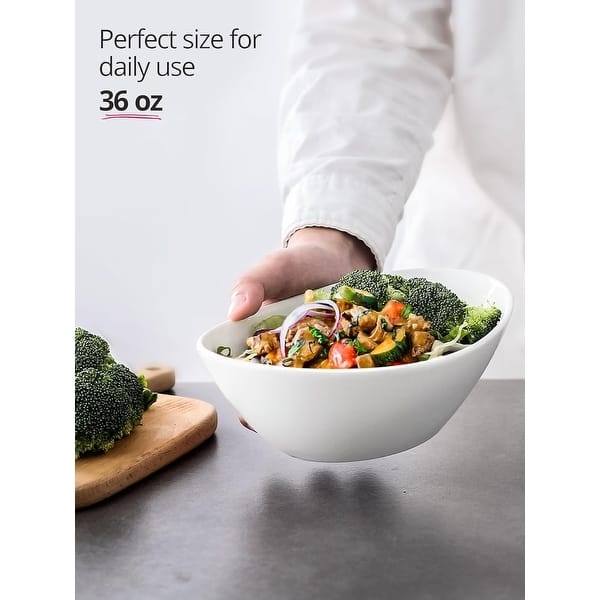 Pleated Porcelain Serving Bowls Ribbed Texture