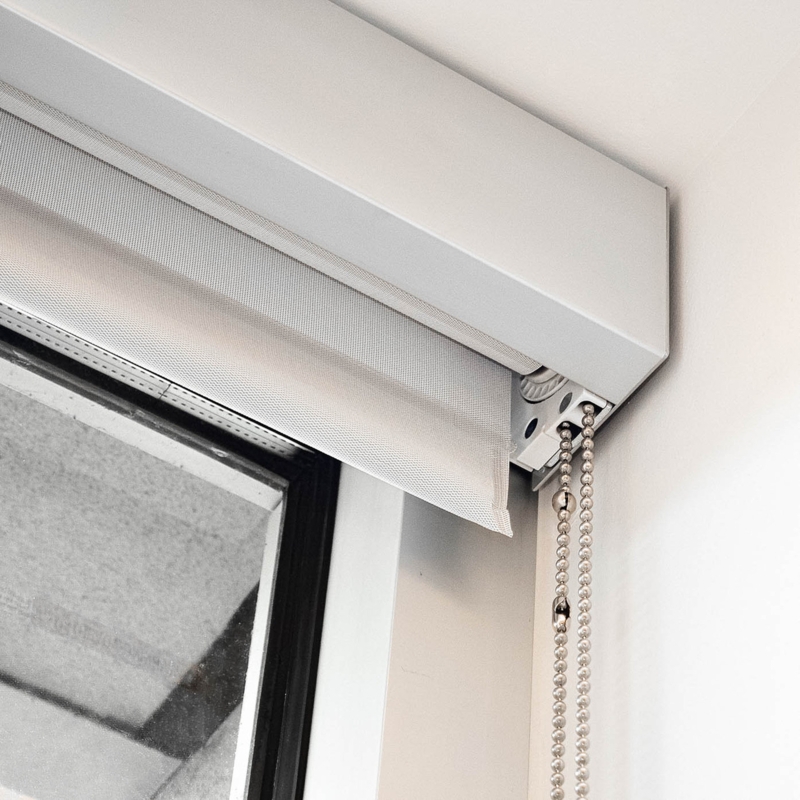 Roller Shade Exposed Hardware Charcoal Blackout Roller Shade