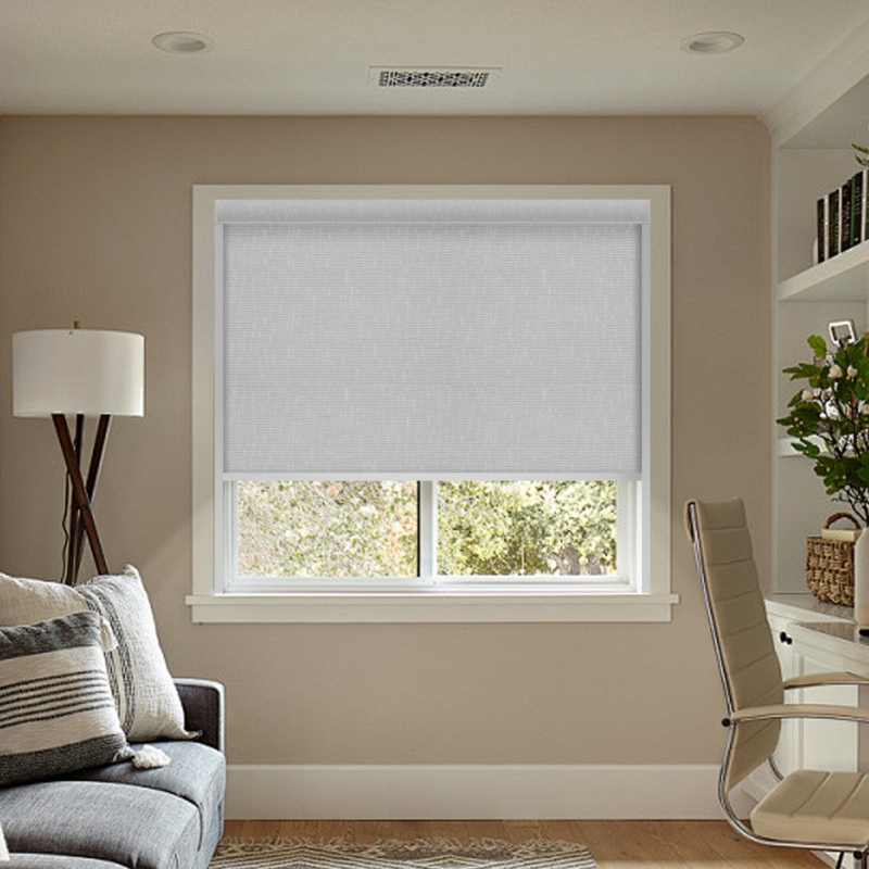 Roller Shade Side Track System Light Gray Total Blackout Window Solutions