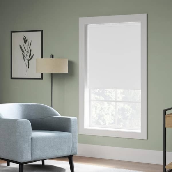 Roller Shade White Matte Sleek Inside Mount Blinds