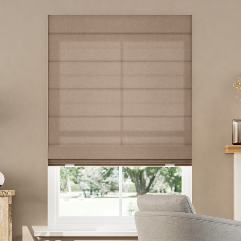 Roman Shades Deep Teal Linen Texture Light Filtering