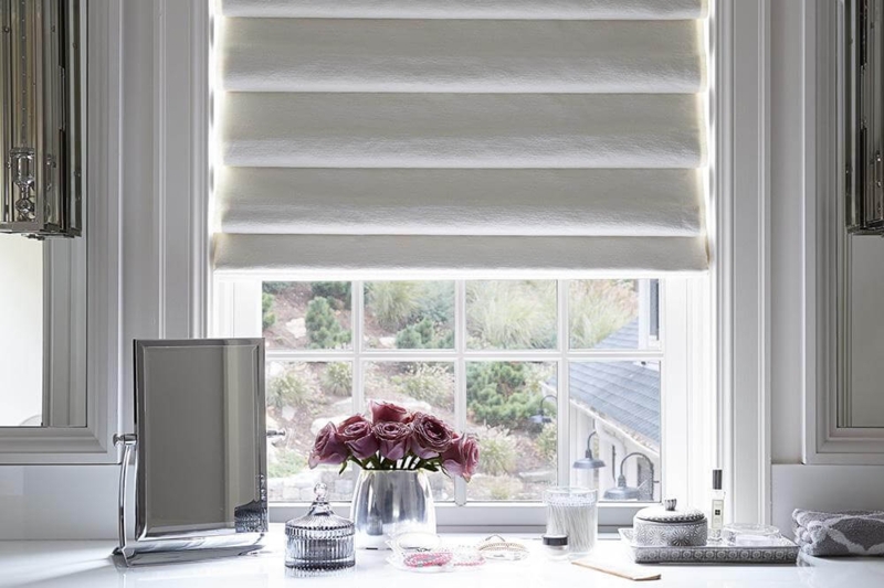 Roman Shades Tailored Folded Design Dining Room Decor