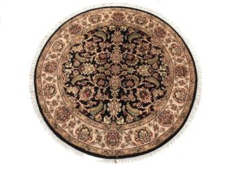 Round Area Rug Crimson Traditional Persian Medallion Classic Vibe