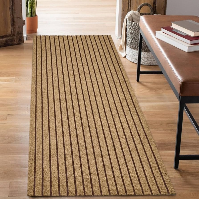 Runner Rug Black Diamond Texture Outdoor Patio Deck Mat