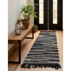 Runner Rug Chunky Jute Weave Natural Fiber Organic Modern Entryway