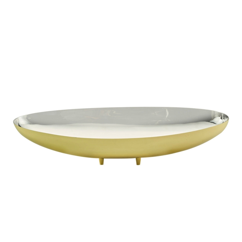 Serving Bowl, Ball Feet, Rim, Oval Shape, Footed Oval Centerpiece