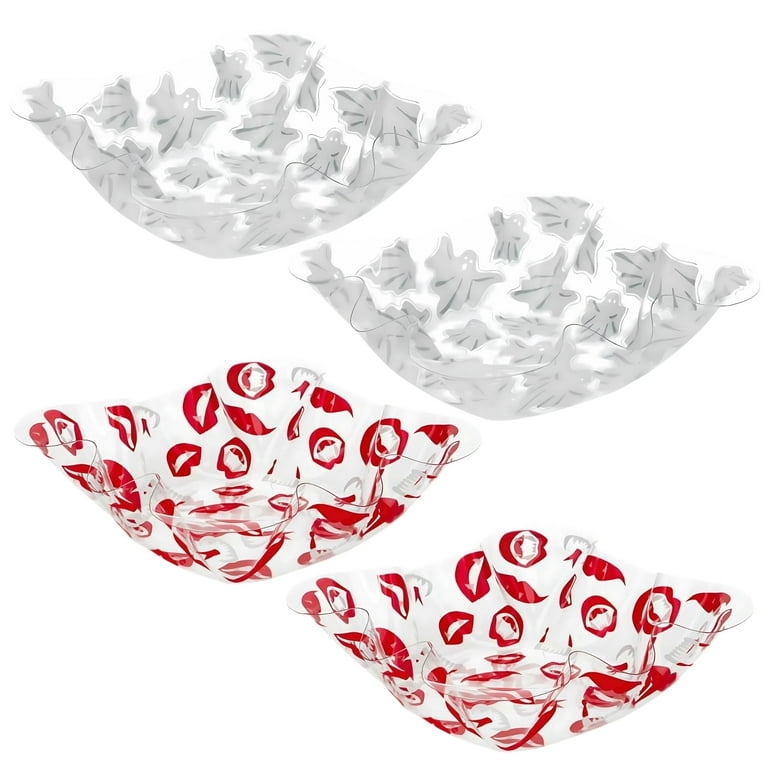 Serving Bowl Character Graphic Ruffled Edge Plastic Halloween Set