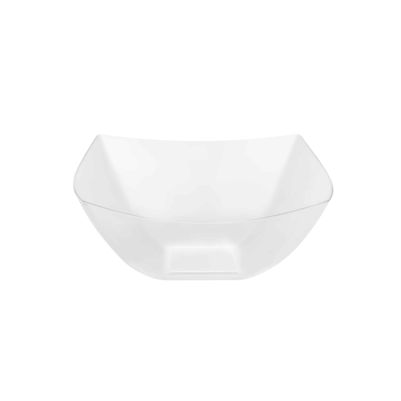 Serving Bowl Clear Fluted Plastic Glossy Elegant Partyware