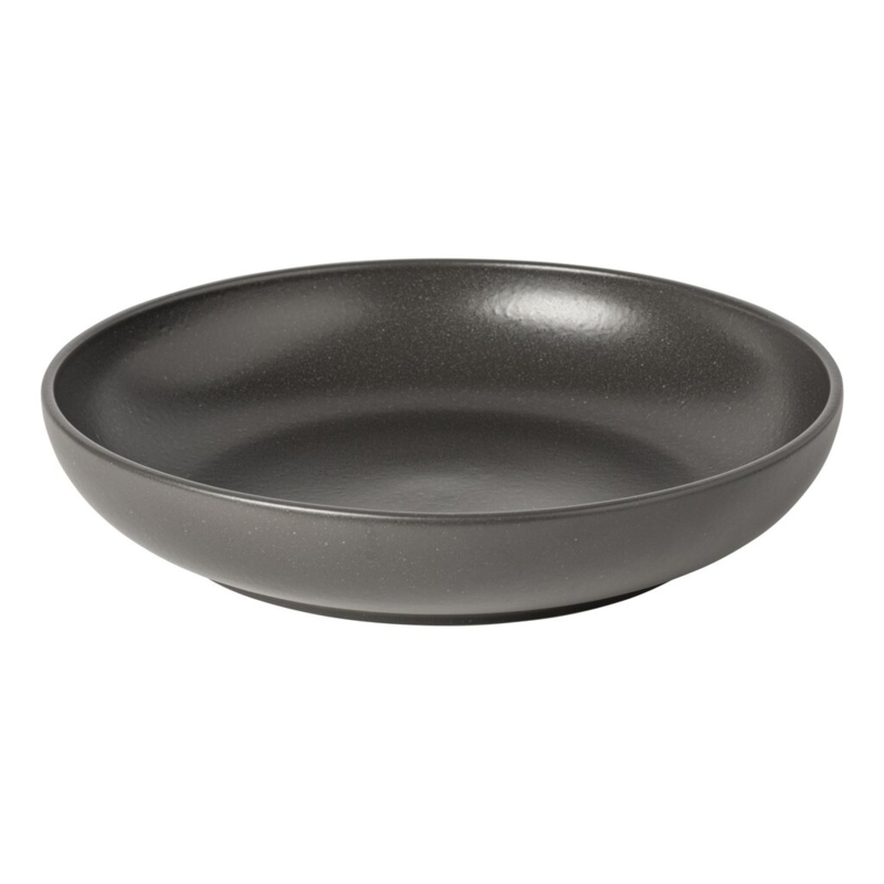 Serving Bowl Footed Base Matte White Ceramic Tapered Silhouette