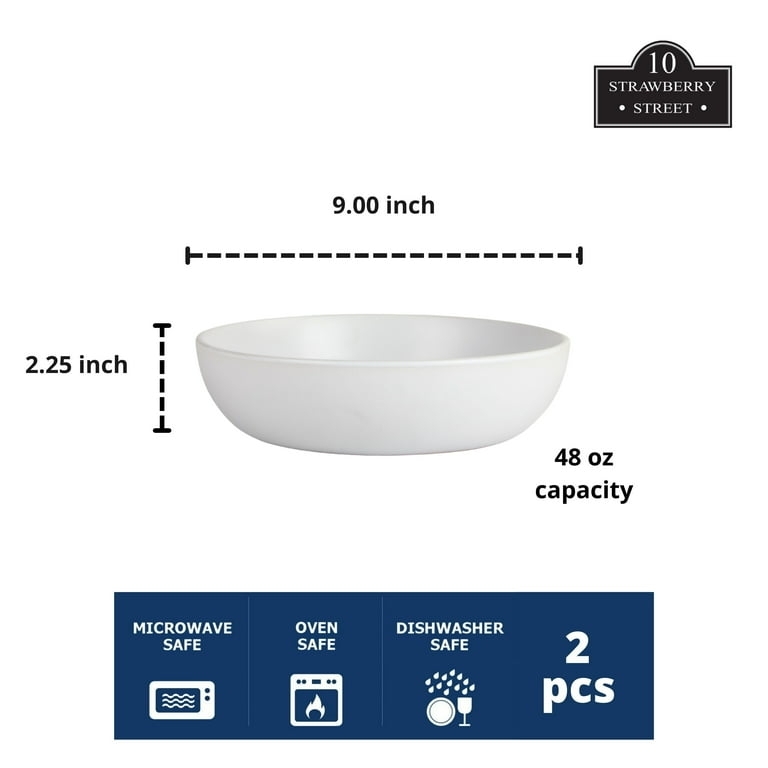 Serving Bowl, Matte Finish, Low Profile Silhouette, Scandinavian Style.