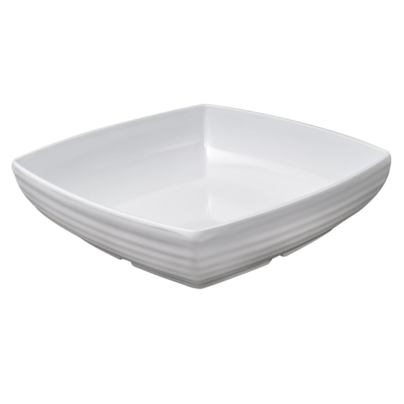 Serving Bowl Melamine Semi Glossy Flared Large Square Buffet