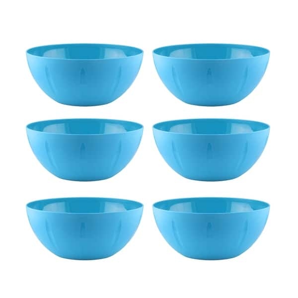 Serving Bowl, Patterned Interior Ceramic Salad Bowl, Cobalt Exterior.