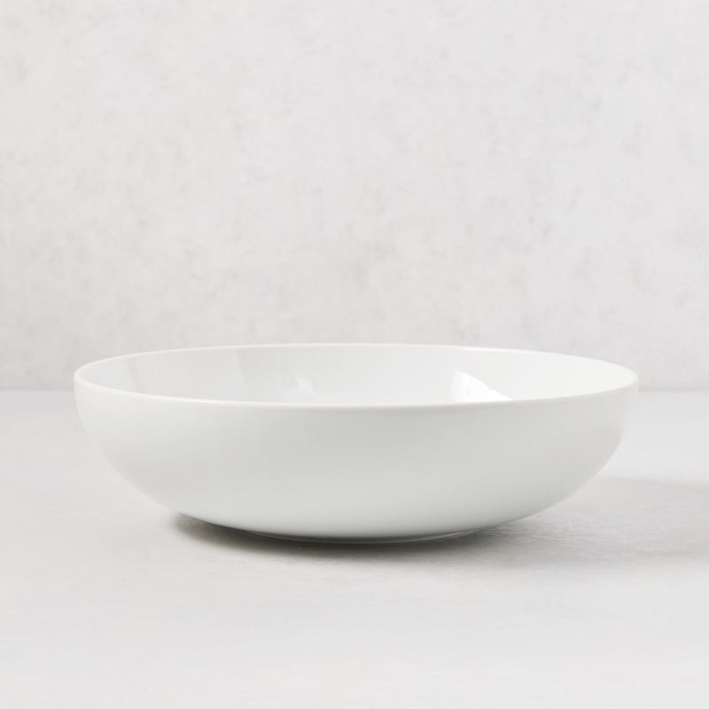 Serving Bowl Satin Finish Expansive Shallow Profile Porcelain
