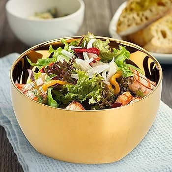 Serving Bowl Set, Double Walled Insulated Metal, Snack Serving Bowls