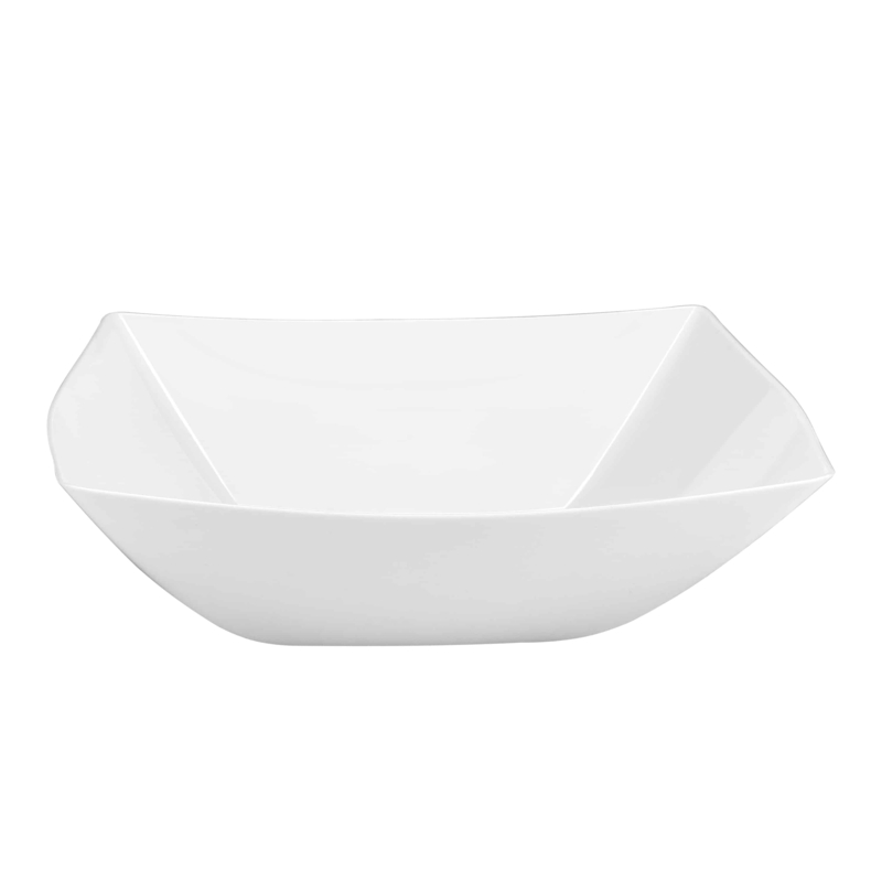 Serving Bowl Set Pearl Fluted Plastic Modern Stackable Ribbed