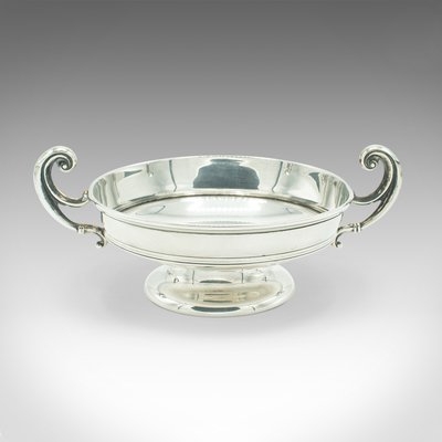 Serving Bowl Set Pierced Border Scalloped Edge Antique Silver