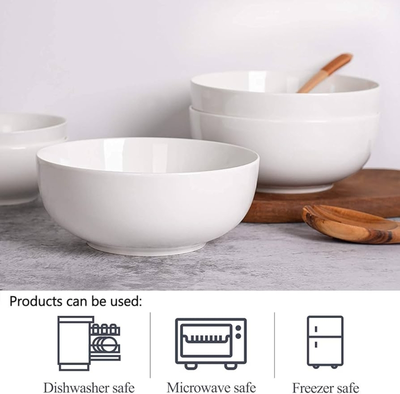 Serving Bowl Set, Wide Shallow Shape, Glossy Finish, Large Ceramic Bowls.