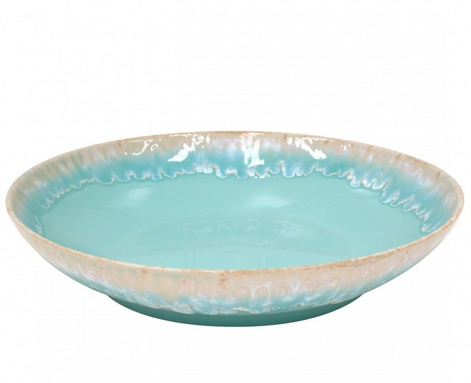 Serving Bowl Stoneware Speckled Surfboard Graphic Nautical