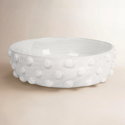 Serving Bowl Terra Cotta Matte Wide Rim Earthy Shallow