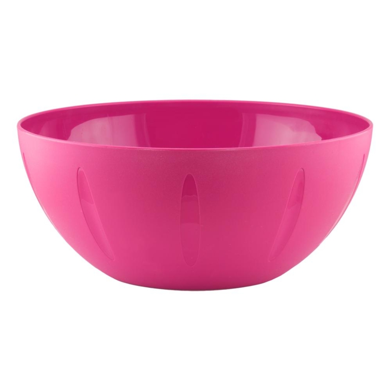 Serving Bowl Vibrant Pink Flared Rim Matte Modern Design
