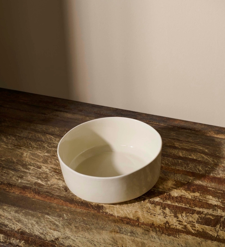 Serving Bowl Wide Flat Rim Matte Black Nested Set Stone Like