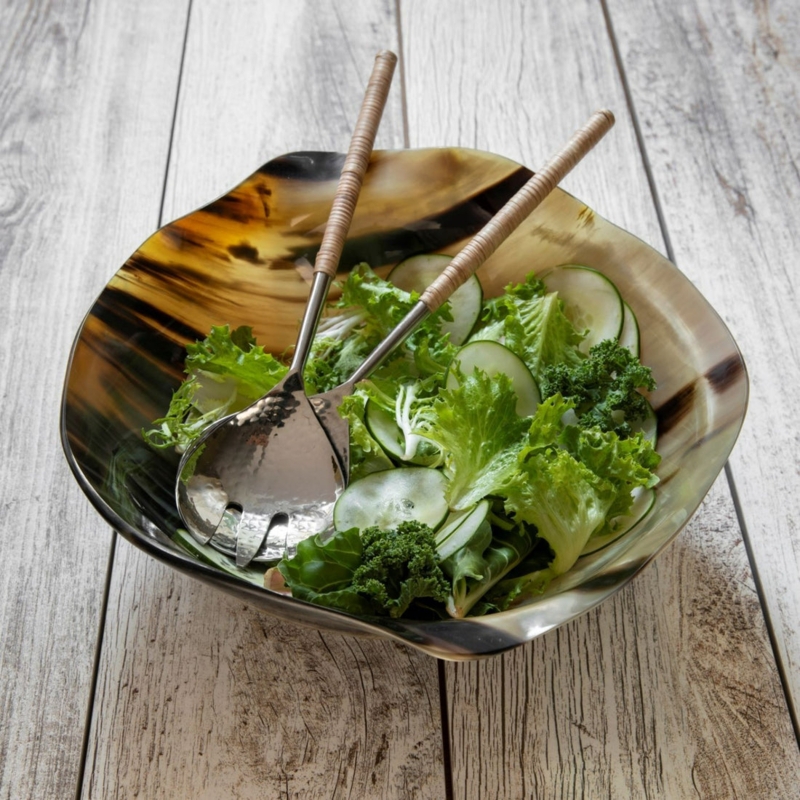 Serving Bowls Organic Rims Stone Look Melamine Neutral Palette Rustic