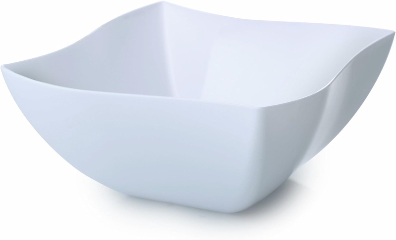 Serving Bowls Plastic Angular Flared 16oz Stackable Party Pack