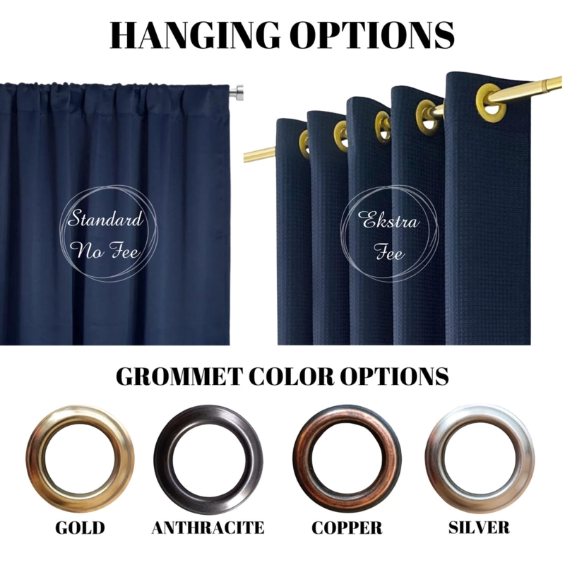 Set of Neutral Grommet Panels in Cream Charcoal and White Sheer