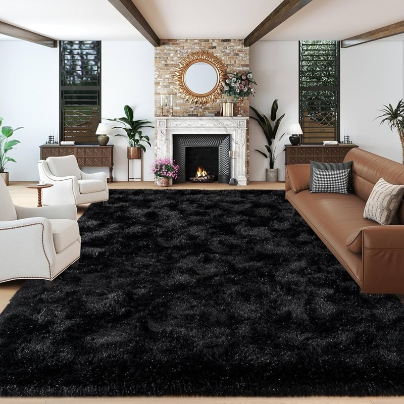 Shag Rug Plush Surface High Pile Clean Minimalist Textured Nursery