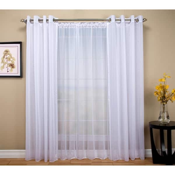 Sheer Curtains Extra Wide Grommet Top, Extra Wide Sheer Drapes.