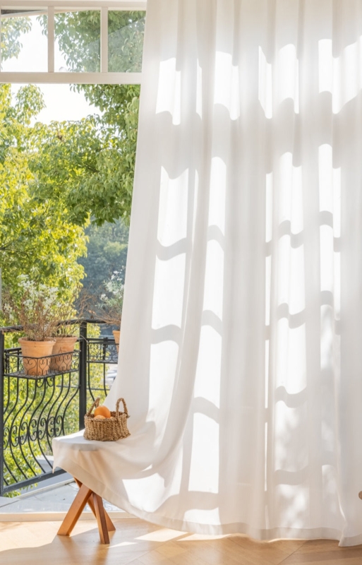Sheer Curtains with Gauzy Weave, Privacy Sheers for Natural Light.