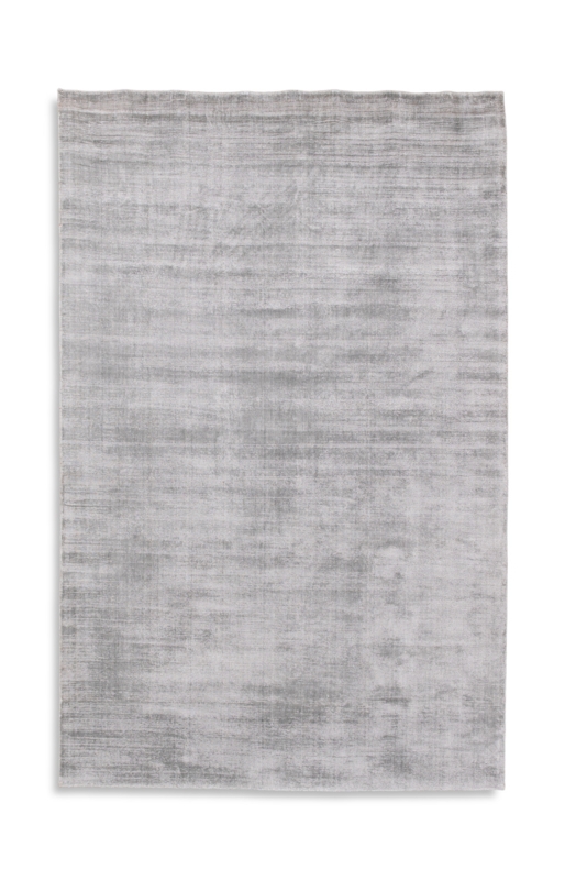 Shimmery Silver Area Rug, High Low Pile. Glam Style Texture.