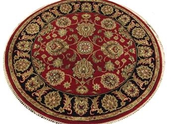 Square Area Rug Red Traditional Oriental Medallion Classic Vibe