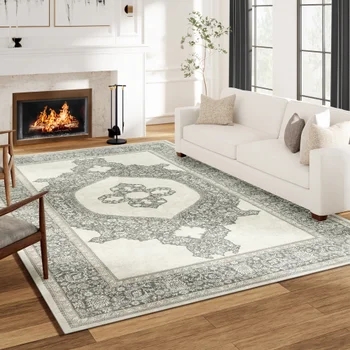 Thick Plush Ivory Area Rug for Cozy & Minimalist Living Spaces