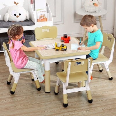 Toddler Art Station Height Adjustable Pastel Chairs Set