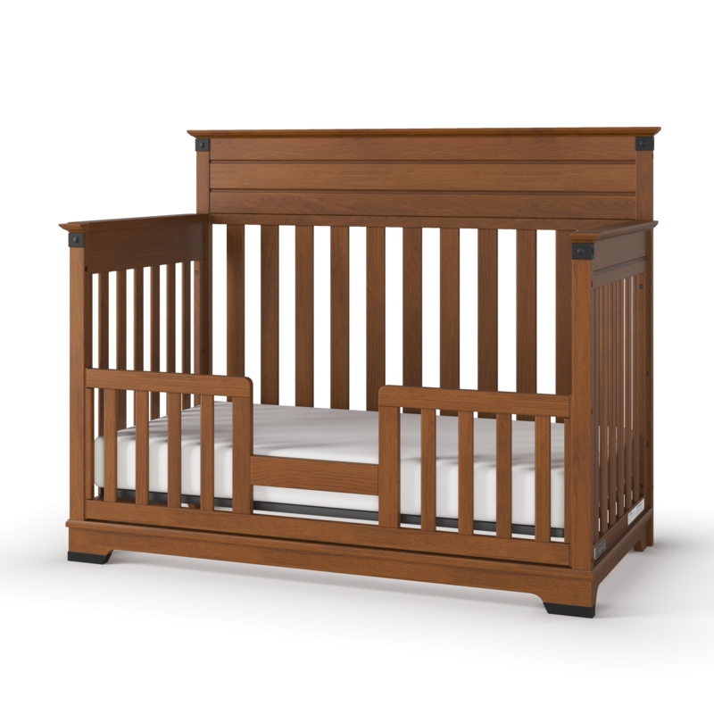 Toddler Bed Coach Cherry Finish Safety Guardrail Traditional