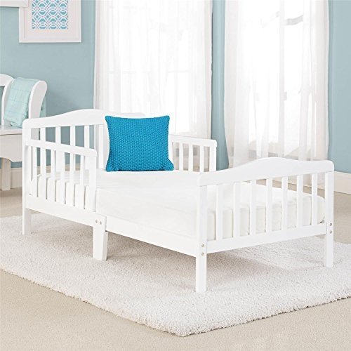 Toddler Bed White Slat Headboard And Footboard Safety Rails