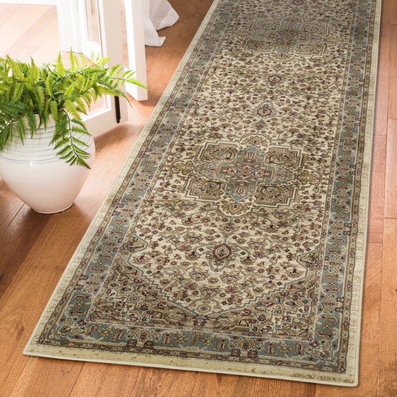 Traditional Red Runner Rug, Oriental Medallion Pattern, Million Point