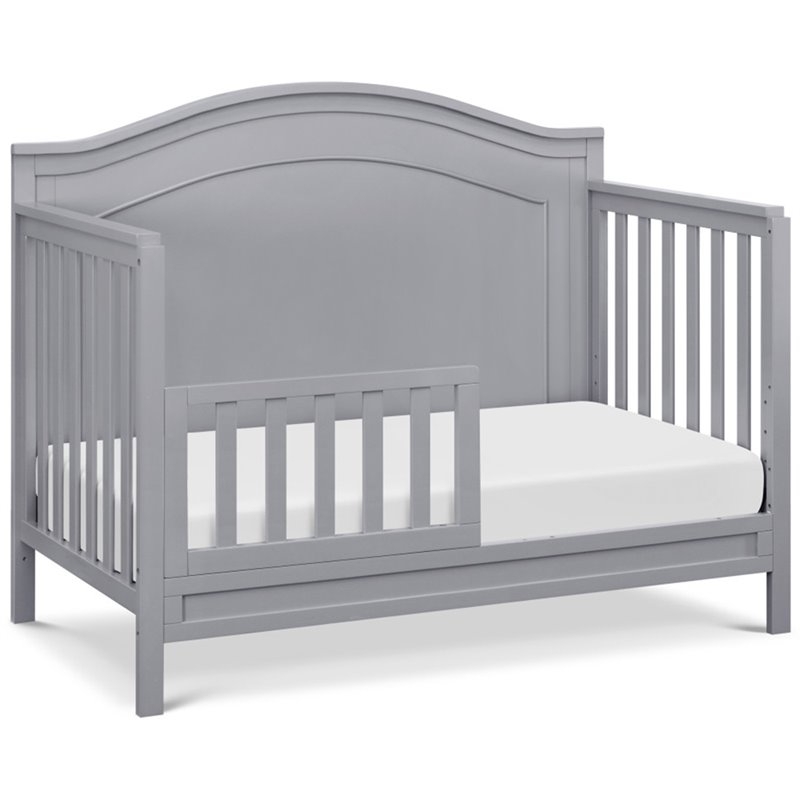 Transitional Convertible Wood Crib, Arched Headboard Design