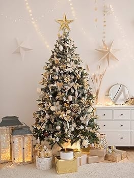 Tree Topper Gold Glitter Filigree Pattern Spiral Wire Mount