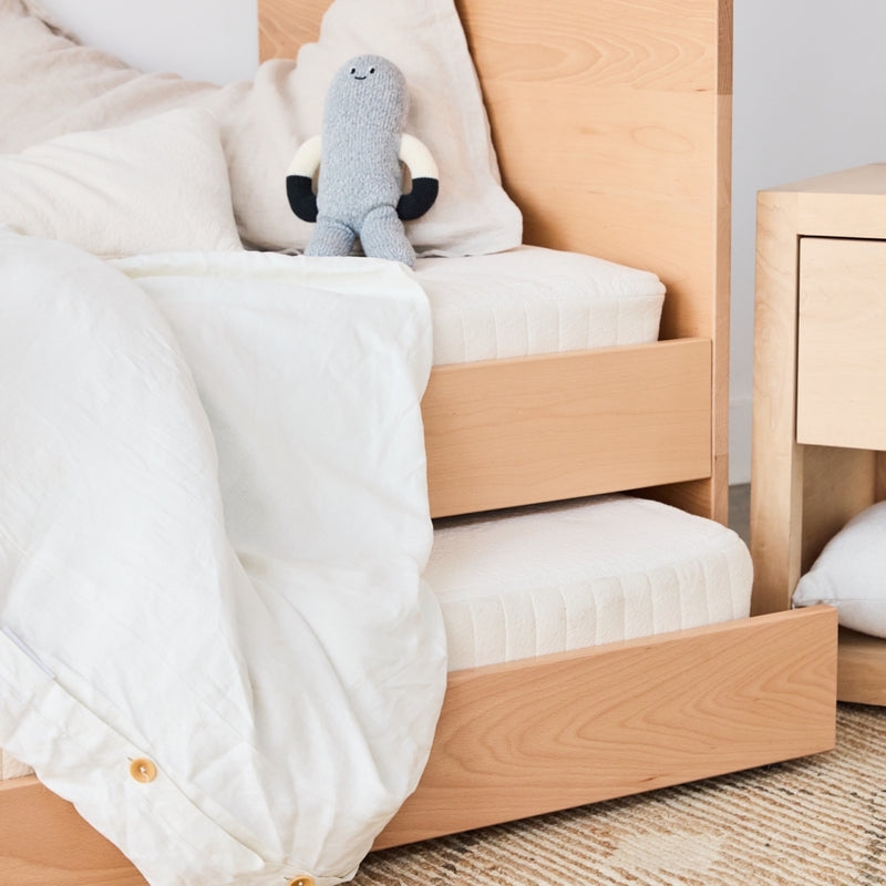 Trundle Bed with Recessed Base - Minimalist Kids Trundle Bed Frame