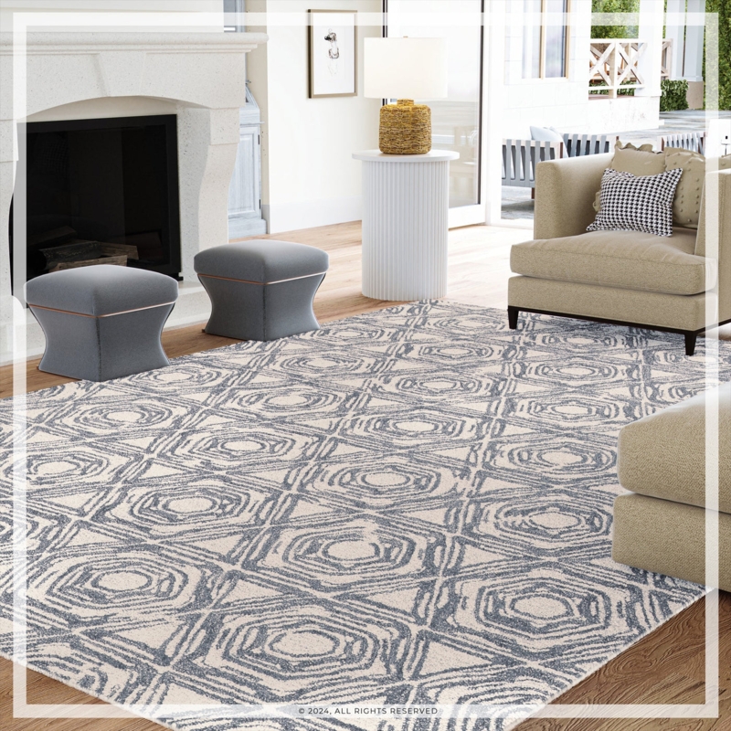 UER0112 Luxury Hand-Tufted Natural Medium-Pile Rug