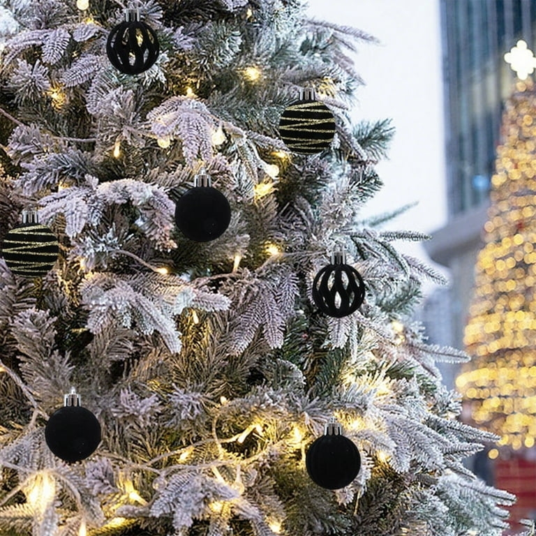 Velvet Flocked Christmas Ornaments Gold Caps Glam Holiday Decor (68 chars)