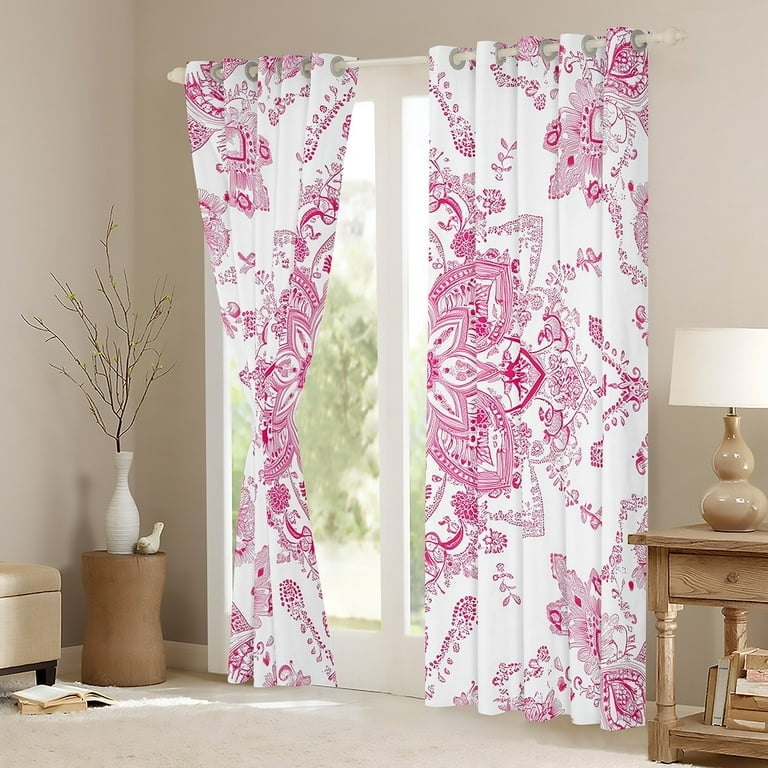 Vintage Aesthetic Curtains Large Scale Floral Floor Length Boho Bedroom Decor