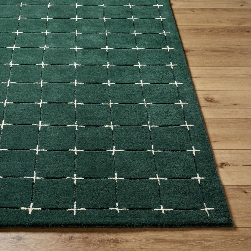 Vintage Inspired Area Rug, Sage Green Medallion Design, Traditional