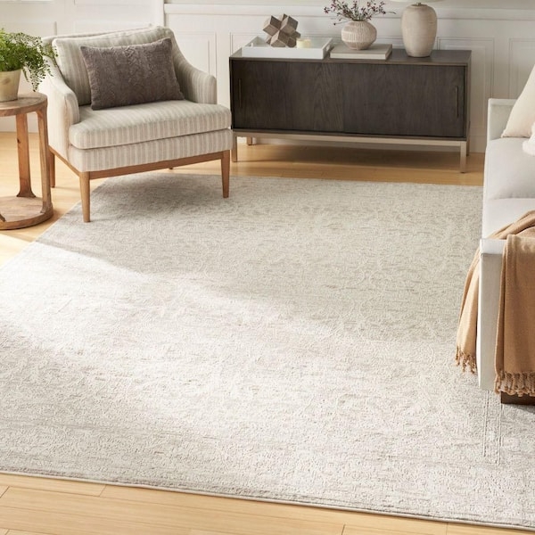 Vintage Inspired Area Rug Traditional Medallion Low Pile Floor Covering