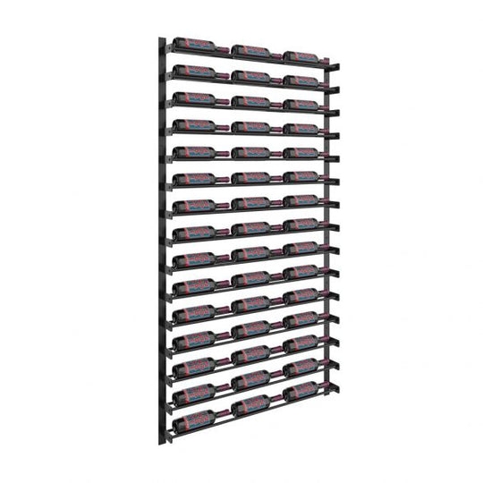 Wall Mounted Metal Wine Rack Fifteen Row Label Forward Storage